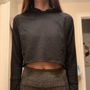 Mesh Adidas cropped sweatshirt.